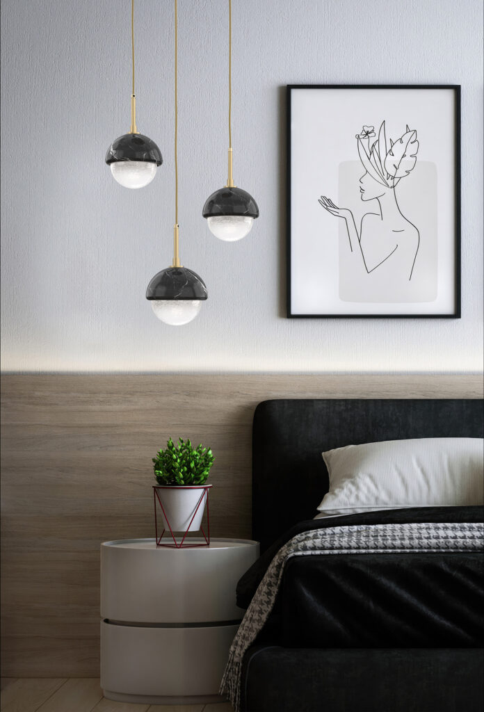 Cabochon Round Pendant Chandelier | Kam Idris Images