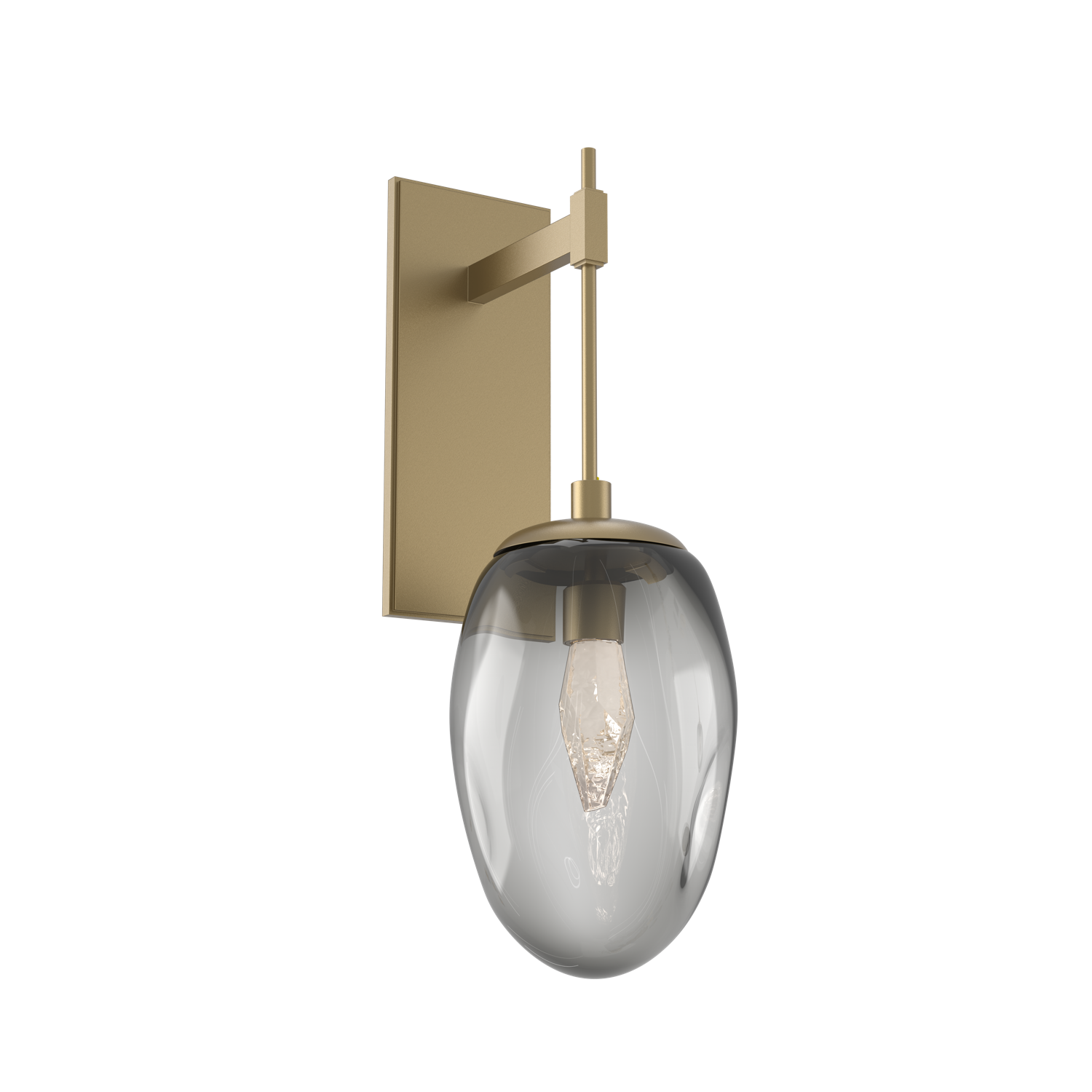 IDB0067-23-GB-GS-Hammerton-Studio-Nebula-Meteo-tempo-wall-sconce-with-gilded-brass-finish-and-smoke-blown-glass-with-geo-clear-cast-glass-diffusers-and-LED-lamping