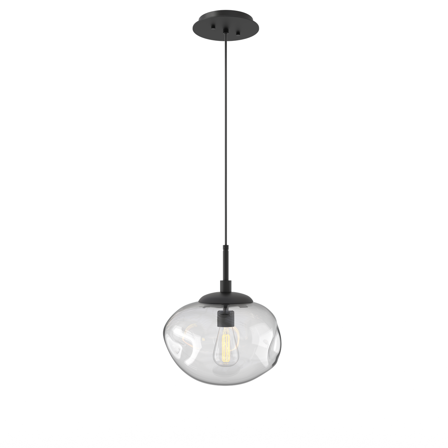 LAB0064-01-MB-C-Hammerton-Studio-Nebula-Nova-pendant-light-with-matte-black-finish-and-clear-blown-glass-shades-and-incandescent-lamping