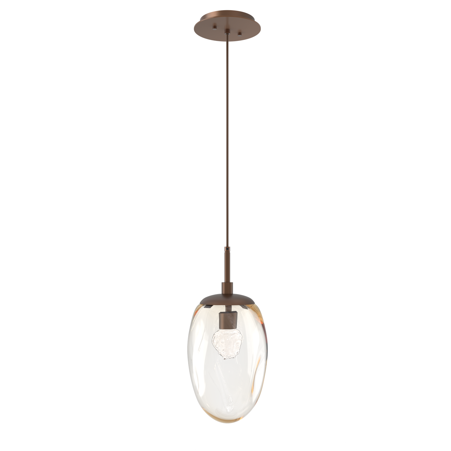 LAB0067-01-BB-FA-Hammerton-Studio-Nebula-Meteo-pendant-light-with-burnished-bronze-finish-and-amber-blown-glass-with-floret-clear-cast-glass-diffusers-and-LED-lamping