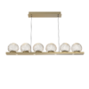 PLB0092-0B-GB-A-Hammerton-Studio-Gaia-44-inch-linear-chandelier-with-gilded-brass-finish-and-amber-blown-glass-shades-and-LED-lamping