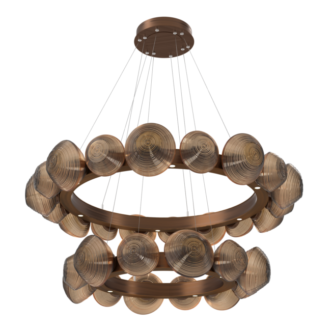 CHB0089-2T-RB-B-Hammerton-Studio-Mesa-48-inch-two-tier-radial-ring-chandelier-with-oil-rubbed-bronze-finish-and-bronze-blown-glass-shades-and-LED-lamping