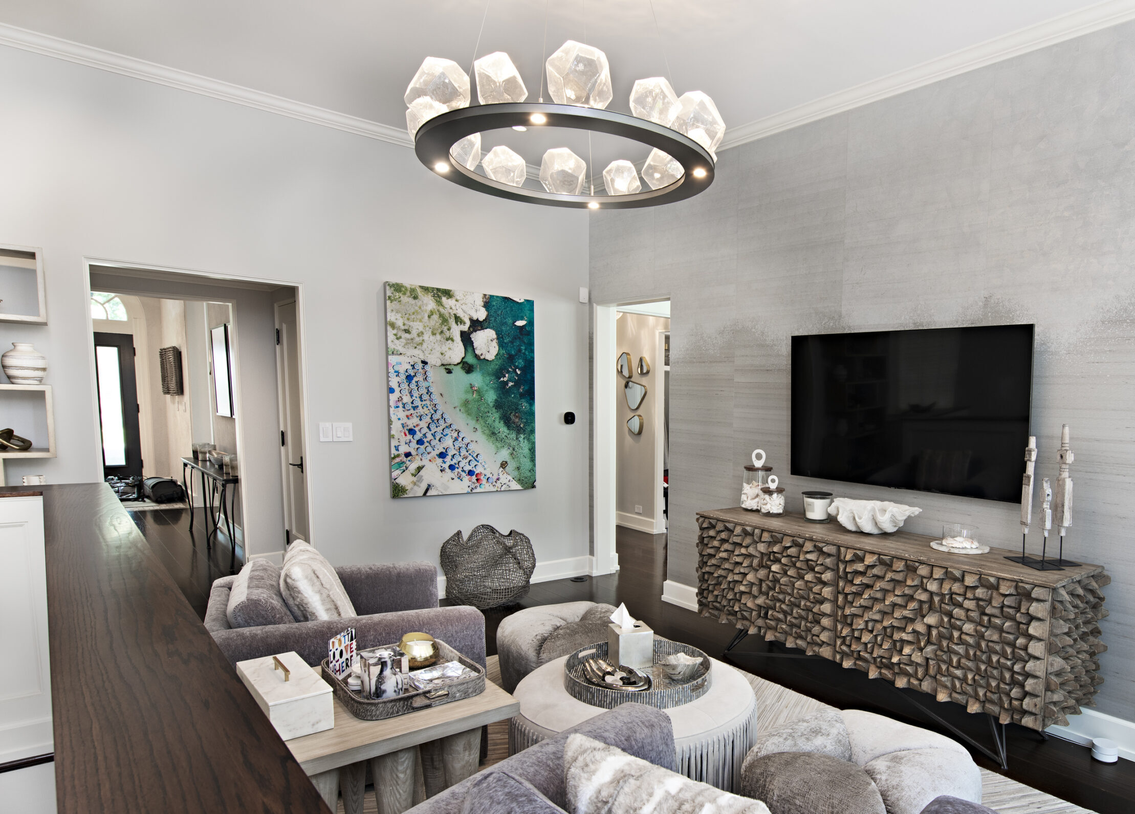 Gem Ring Chandelier | Jamie Schachtel Design Group, Joel Schachtel Photography