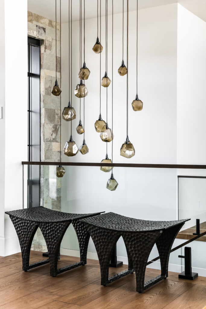 Gem Square Pendant Chandelier | Mark + Aly Interior Design, Rebekah Westover Photography