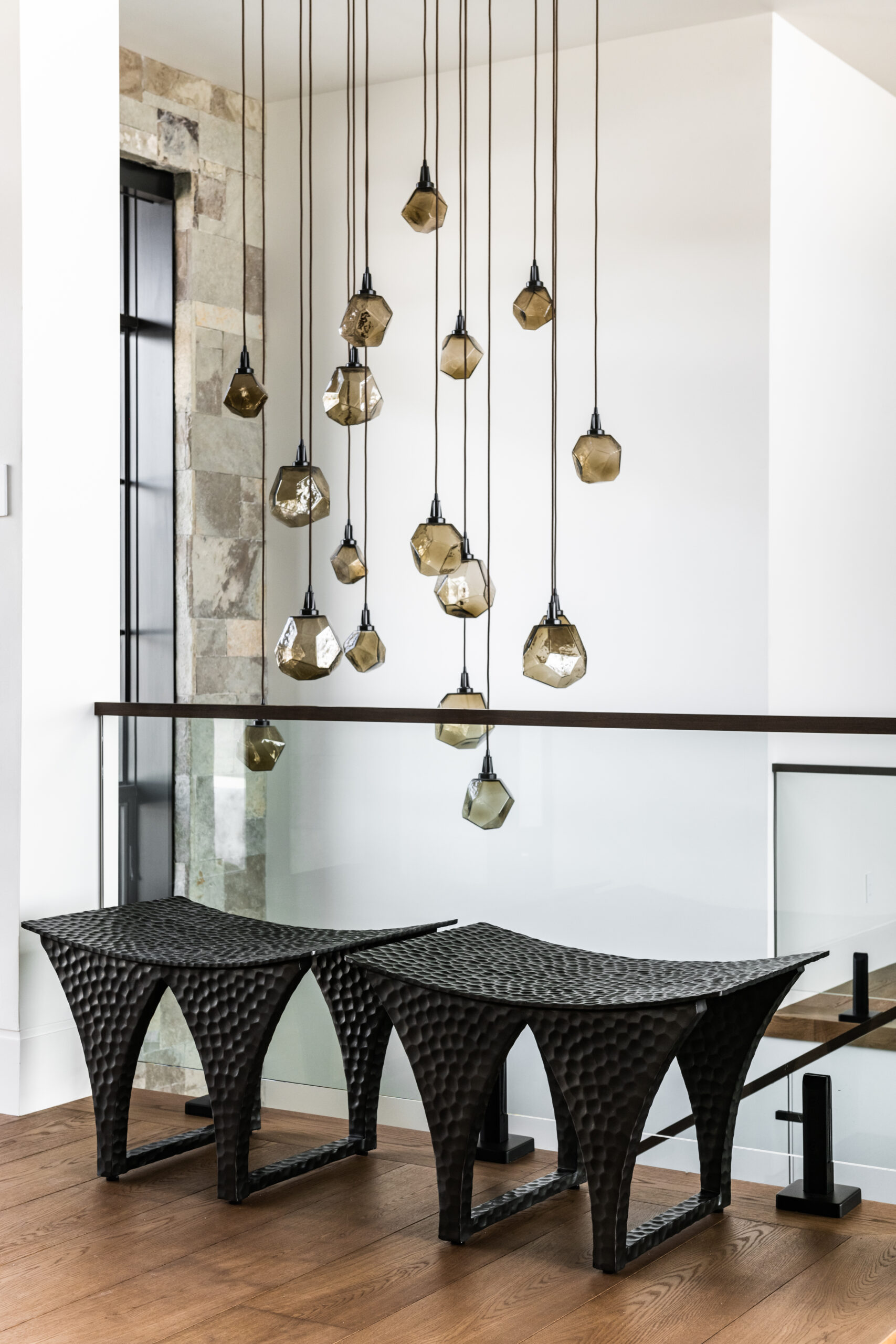 Gem Square Pendant Chandelier | Mark + Aly Interior Design, Rebekah Westover Photography