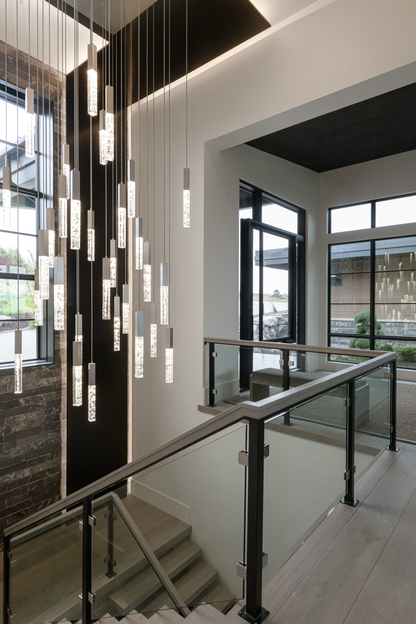 Axis Square Pendant Chandelier | Mark + Aly Interior Design, Rebekah Westover Photography