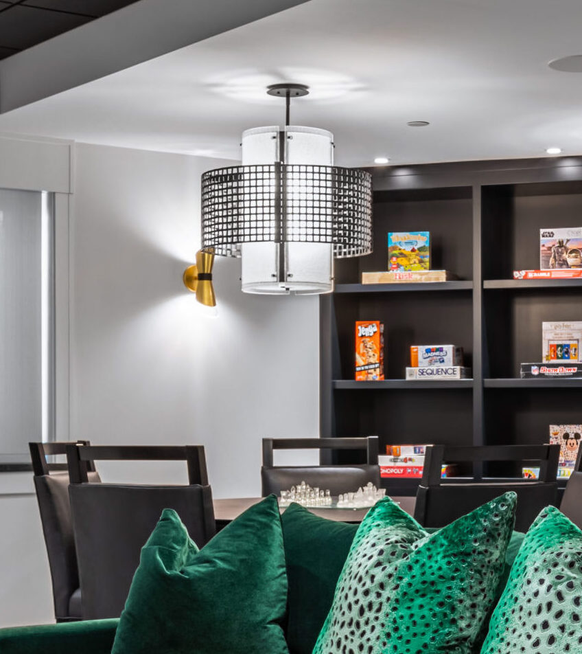 Tweed Double Drum Chandelier | Interiors by Mary Susan Inc., Matt Phillips
