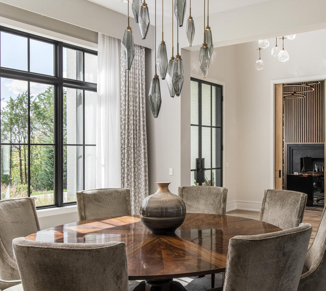 Rock Crystal Round Pendant Chandelier | JFY Designs