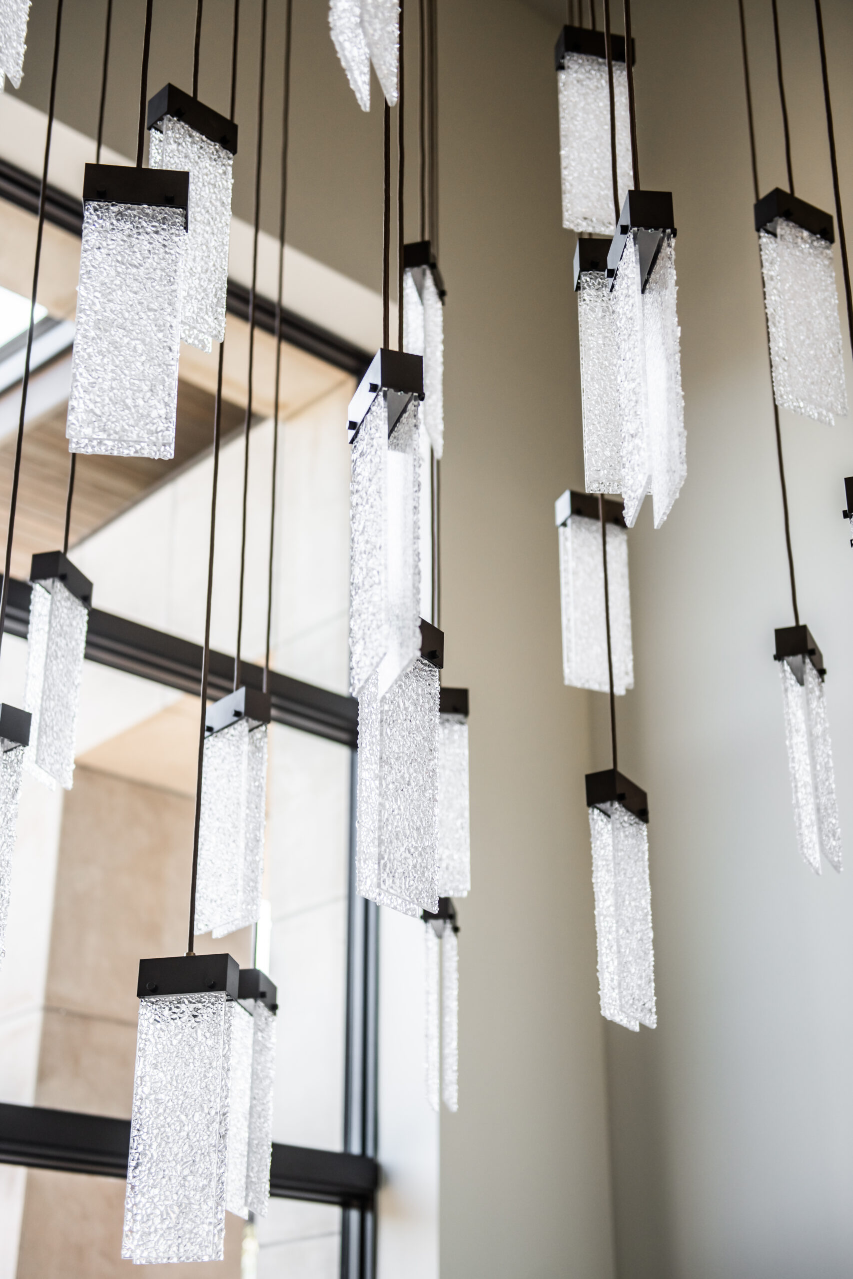 Parallel Square Pendant Chandelier | Mark + Aly Interior Design, Rebekah Westover Photography