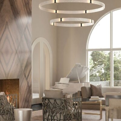 Parallel Two-Tier Ring Chandelier | Metamorphosis Interior Design