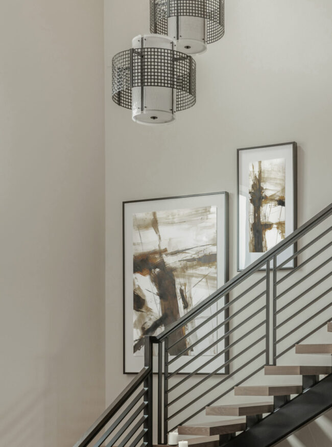 Tweed Double Drum Chandelier | Mark + Aly Interior Design, Rebekah Westover Photography
