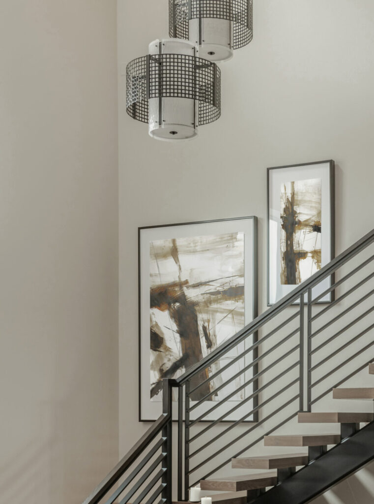 Tweed Double Drum Chandelier | Mark + Aly Interior Design, Rebekah Westover Photography