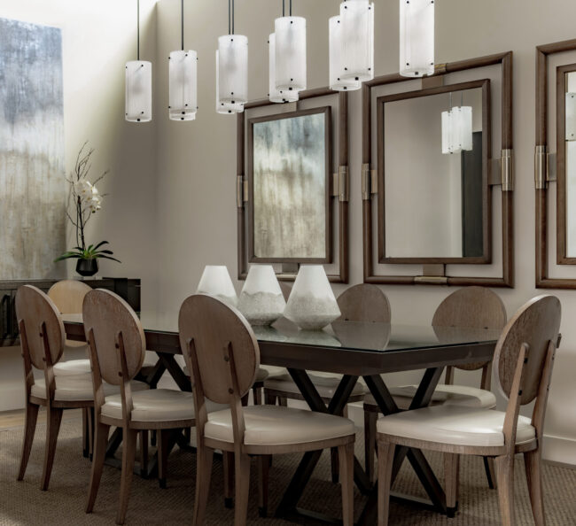Textured Glass Pendant | Mark + Aly Interior Design, Rebekah Westover Photography