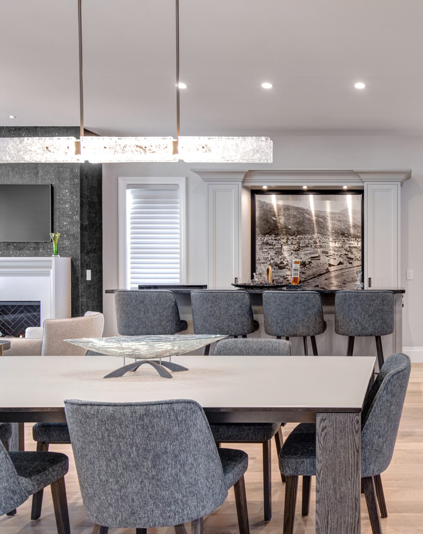 Glacier Linear Chandelier | Sagewood Builders, Marc Estabrook