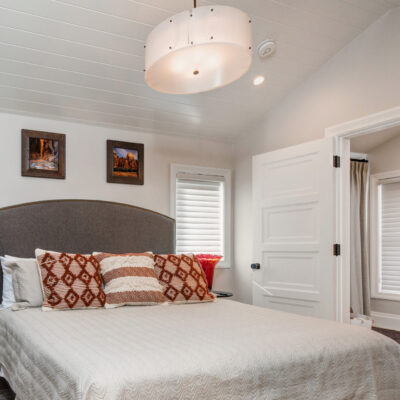 Textured Glass Drum Chandelier | Sagewood Builders, Marc Estabrook