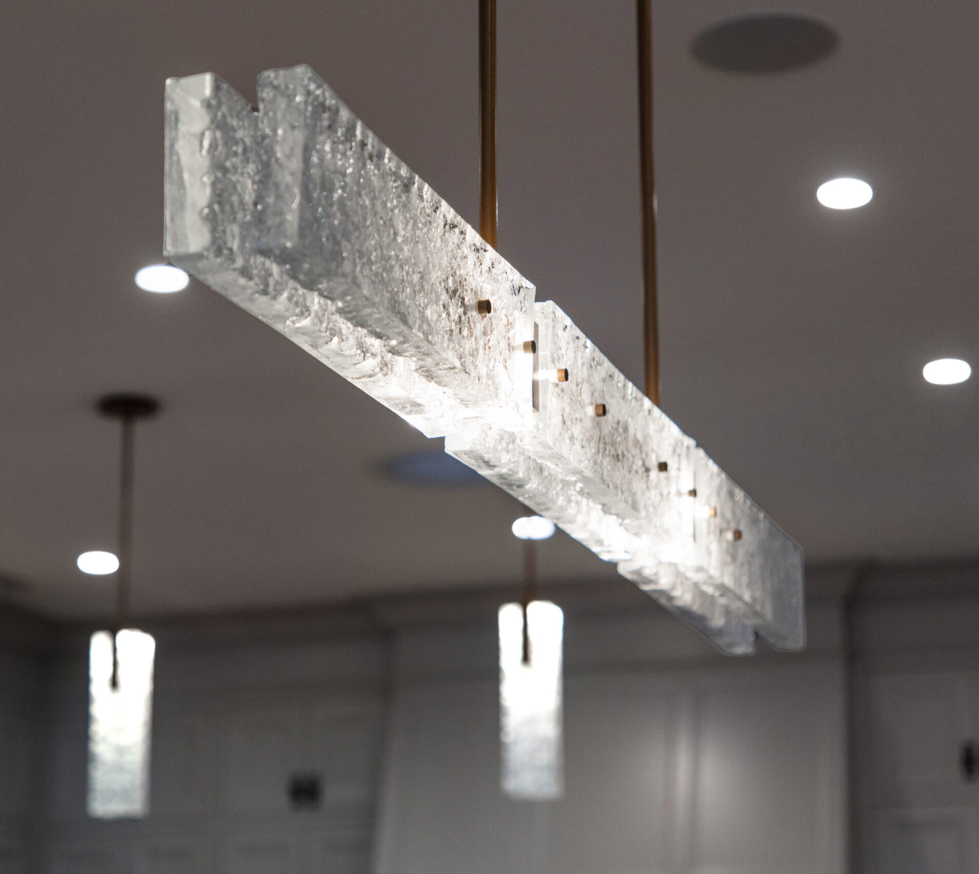 Glacier Linear Chandelier | Sagewood Builders, Marc Estabrook