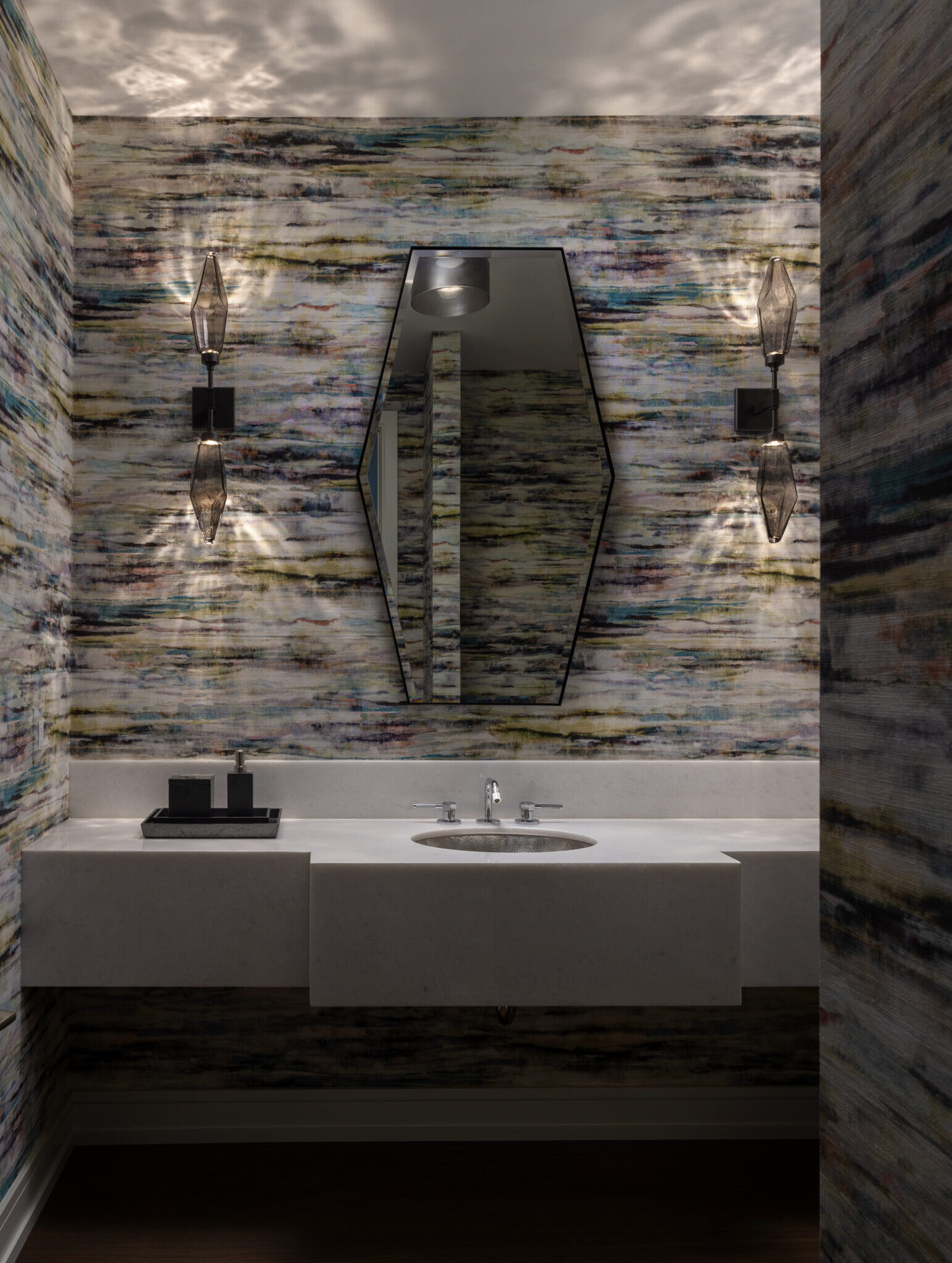 Rock Crystal Double Sconce | Stalburg Design, Martin Vecchio Photography