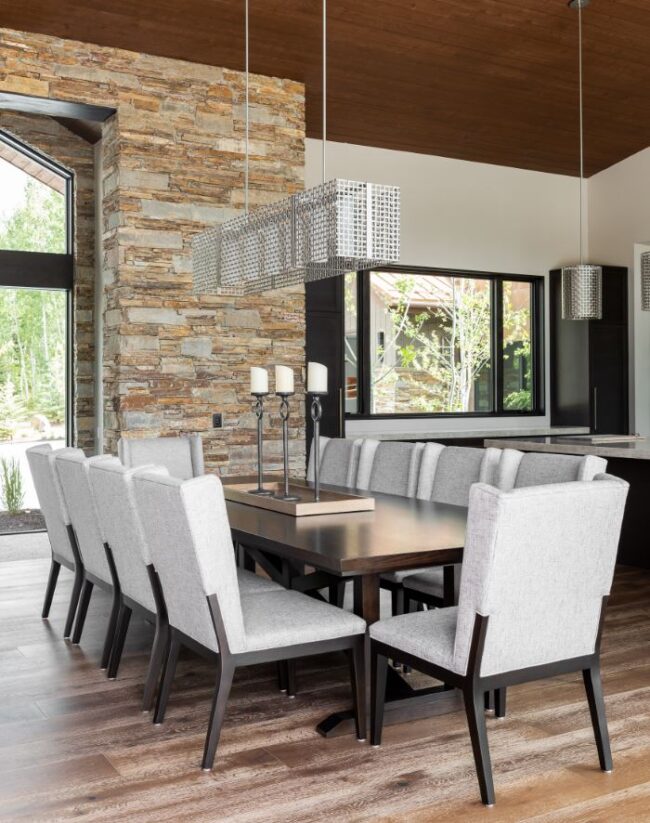 Tweed Linear Chandelier | Mark + Aly Interior Design, Rebekah Westover Photography