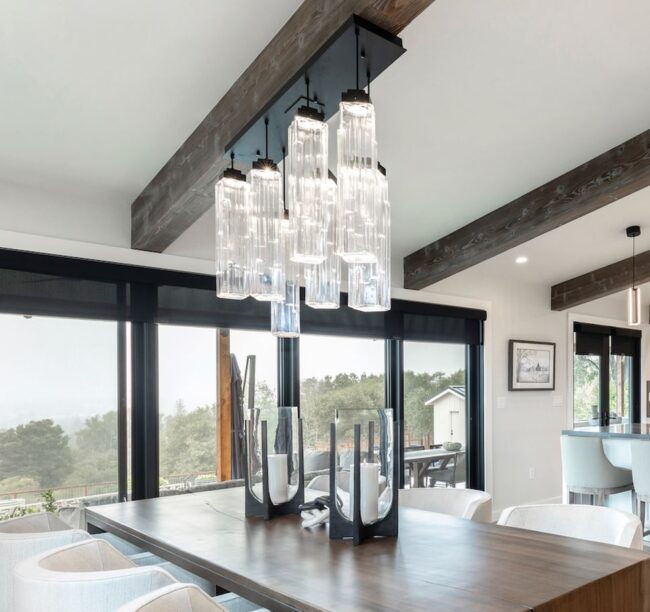 Ledgestone Linear Pendant Chandelier | Atmosphere Design, CRC Builders