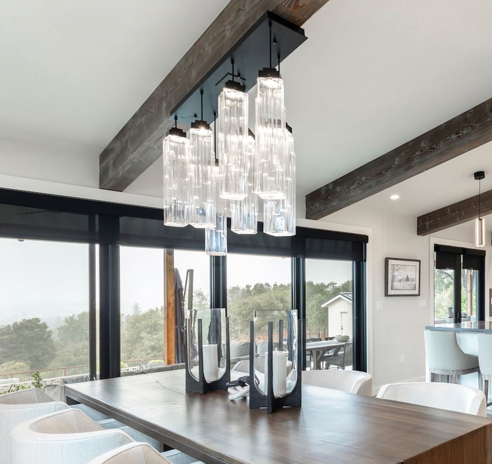 Ledgestone Linear Pendant Chandelier | Atmosphere Design, CRC Builders