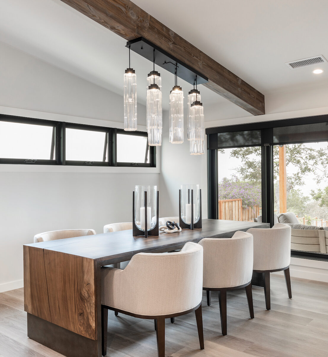 Ledgestone Linear Pendant Chandelier | Atmosphere Design, CRC Builders