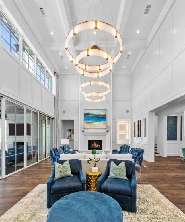 Parallel Two-Tier Ring Chandelier | Semmelmann Interiors