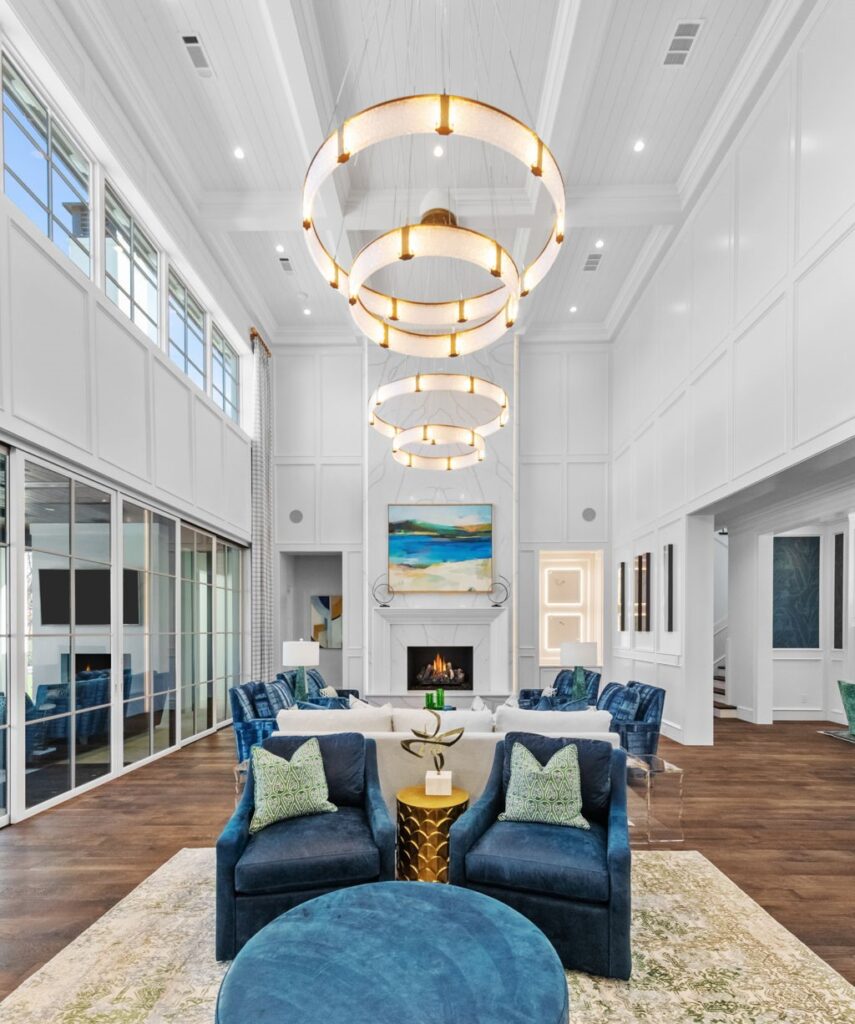 Parallel Two-Tier Ring Chandelier | Semmelmann Interiors