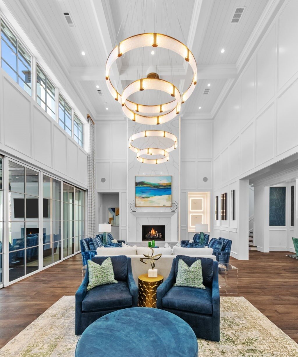 Parallel Two-Tier Ring Chandelier | Semmelmann Interiors