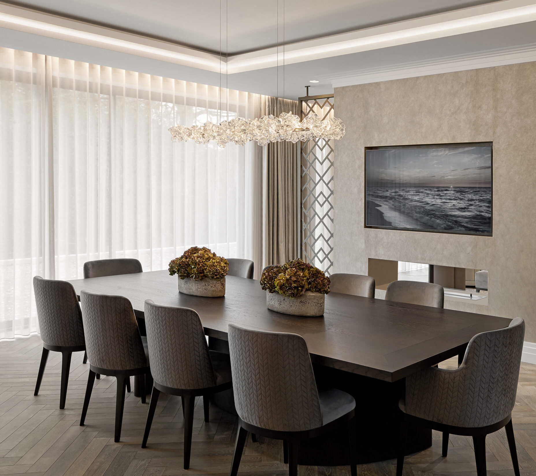Blossom Linear Chandelier | Sixty3 London, Julian Abrams