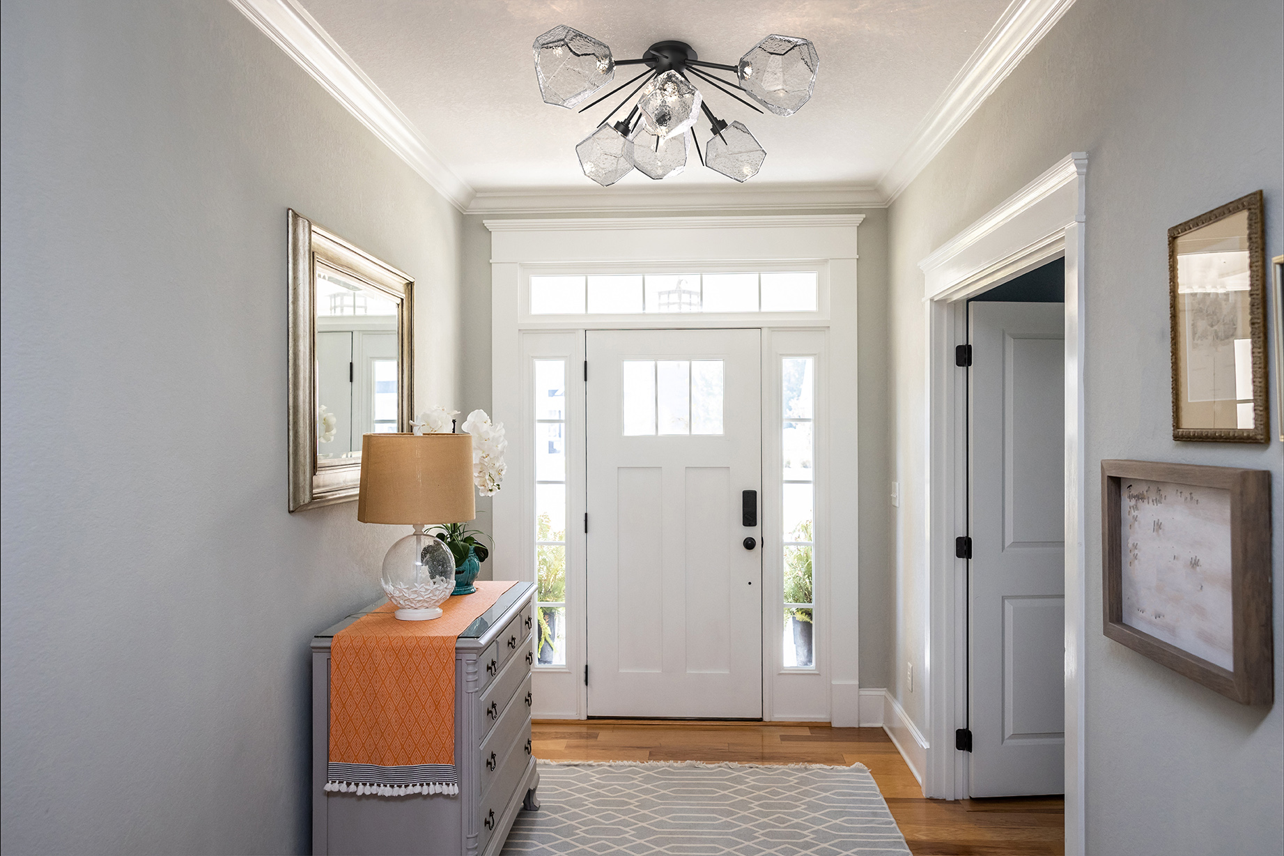 Gem Half Starburst Flush Mount