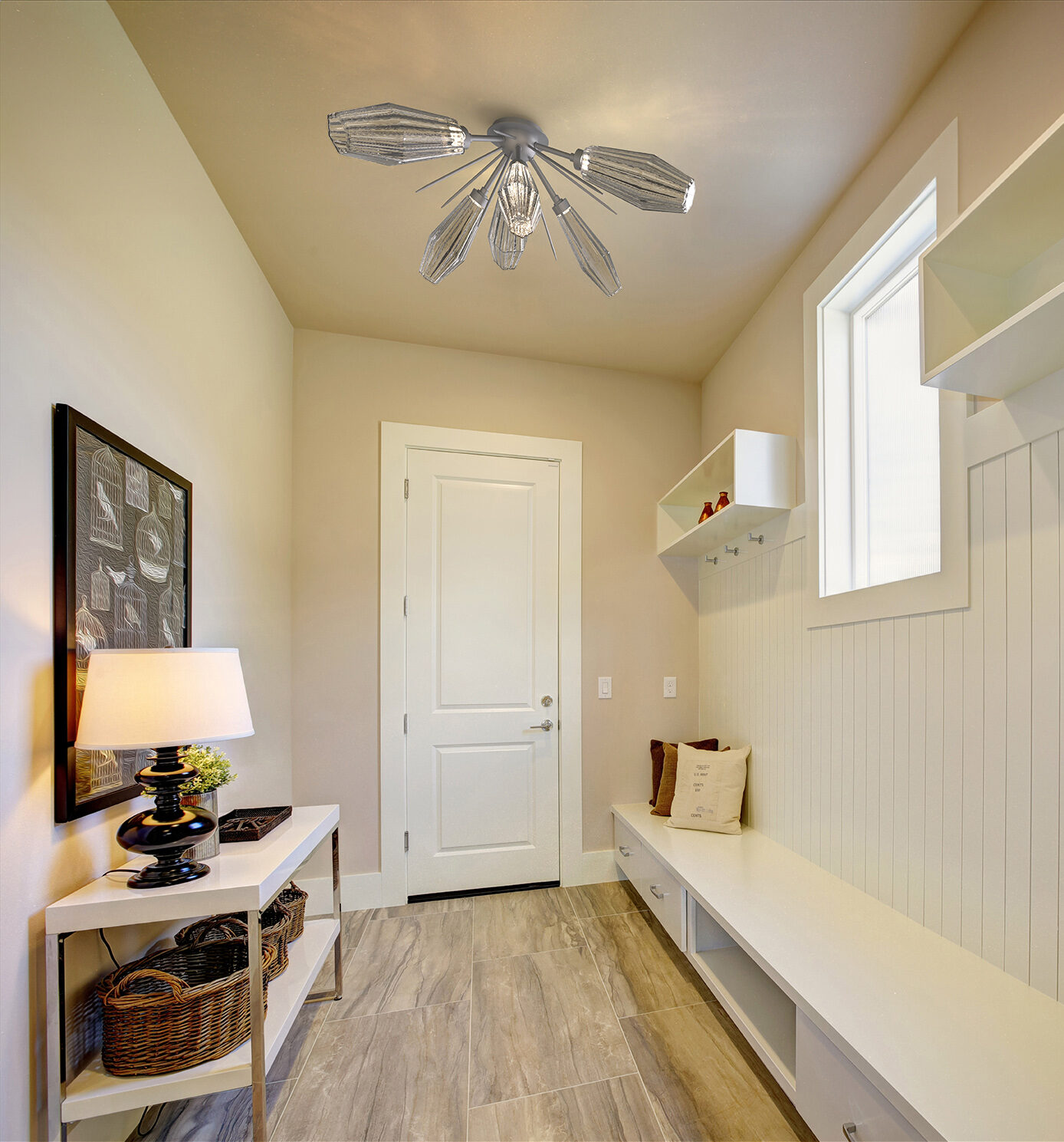 Aalto Half Starburst Flush Mount