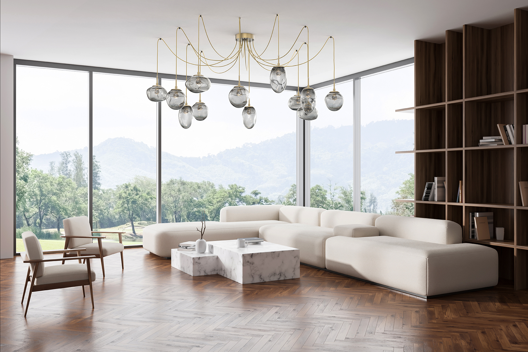 Cosmos Swag Chandelier