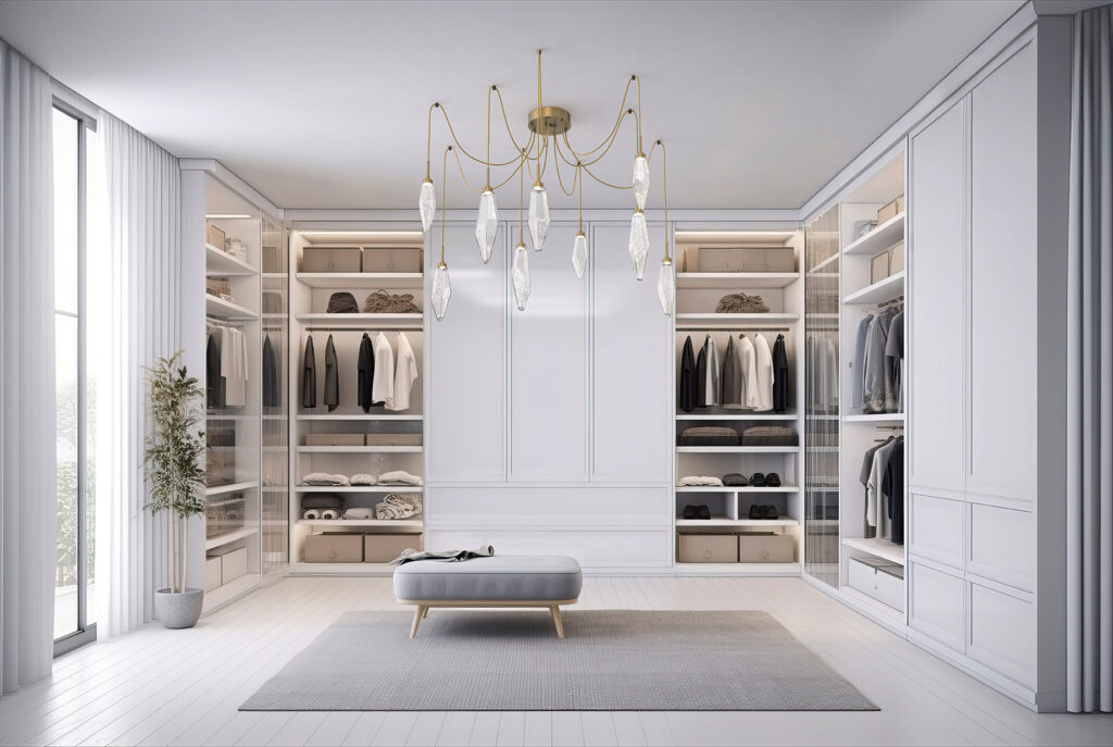 Rock Crystal Swag Chandelier