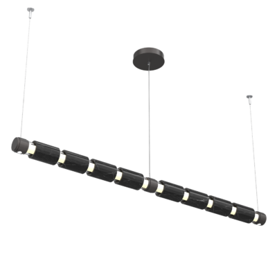 PLB0096-06-GP-0-BM-Hammerton-Studio-Corinth-74-inch-linear-chandelier-with-graphite-finish-and-black-marble-stone-accent-and-LED-lamping-angle