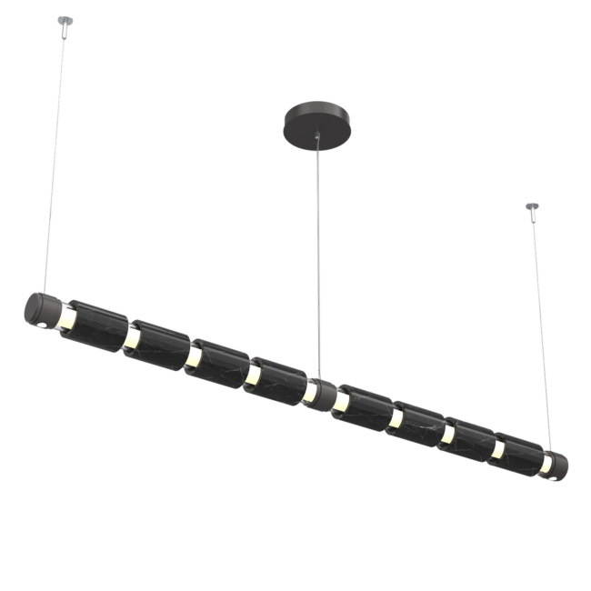 PLB0096-06-GP-0-BM-Hammerton-Studio-Corinth-74-inch-linear-chandelier-with-graphite-finish-and-black-marble-stone-accent-and-LED-lamping-angle