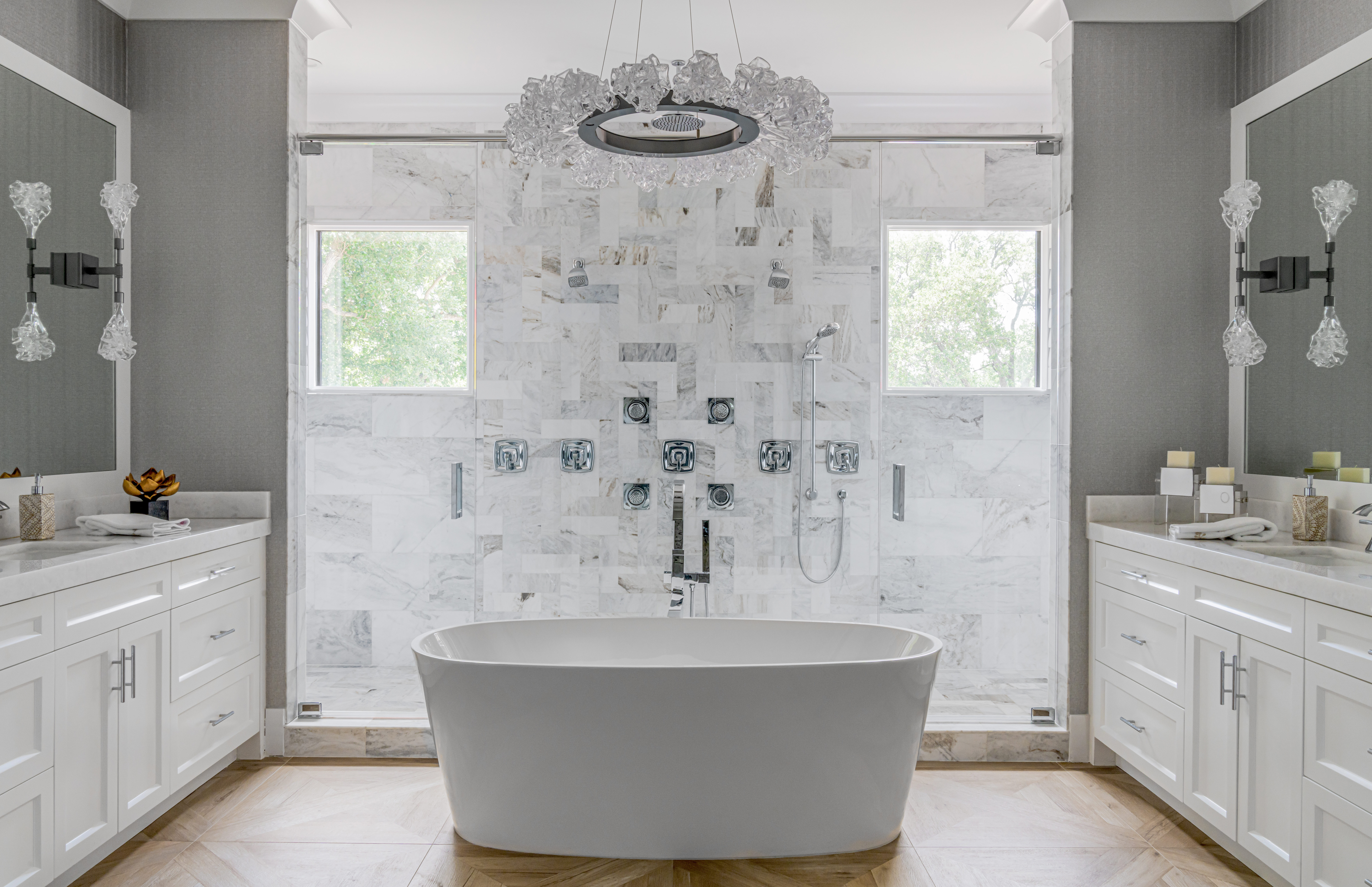 Blossom Radial Ring Chandelier - Large (50"D) | Annie Santulli, Venjhamin Reyes