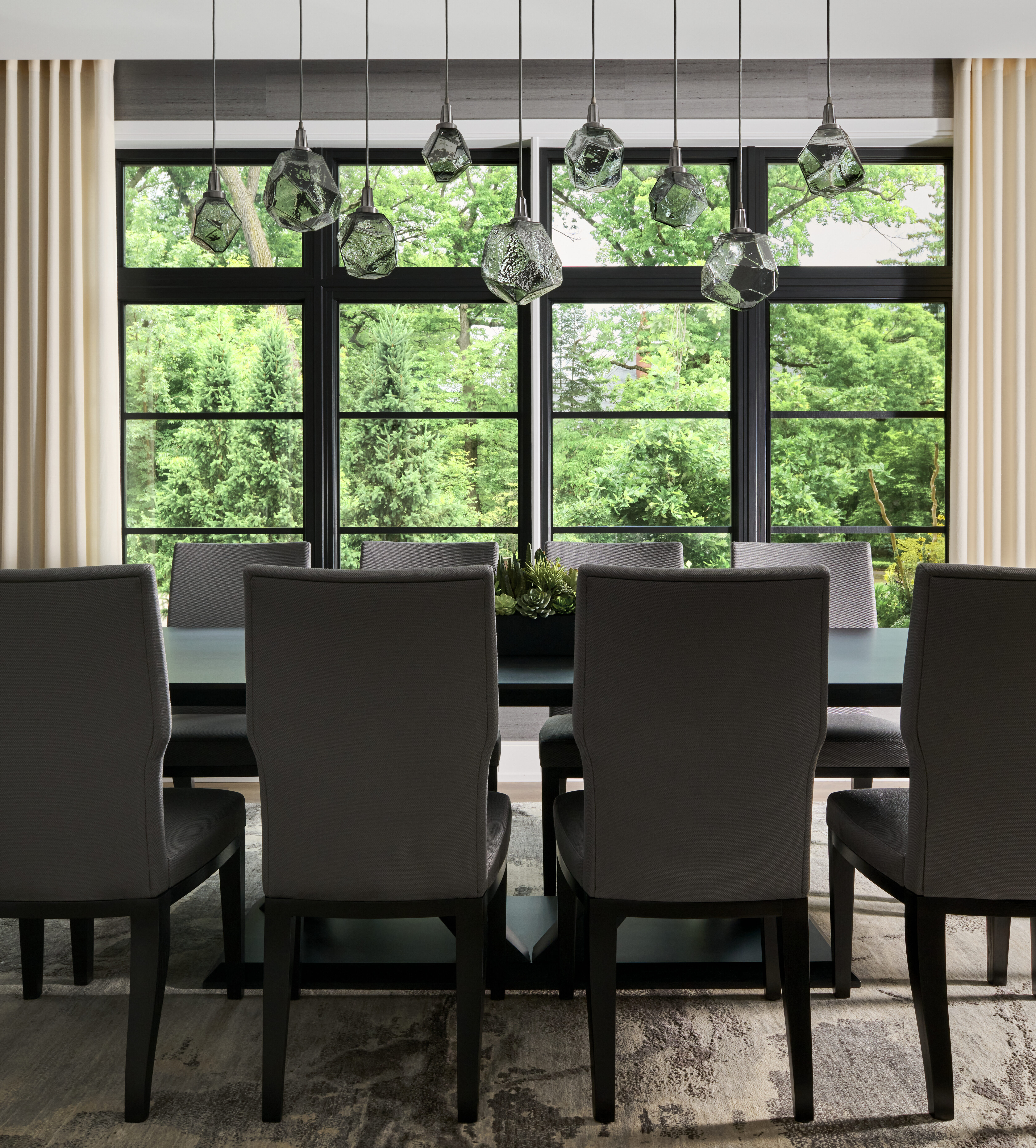 Gem Linear Pendant Chandelier | Luxe Nest Interiors, Jeffrey Johnson