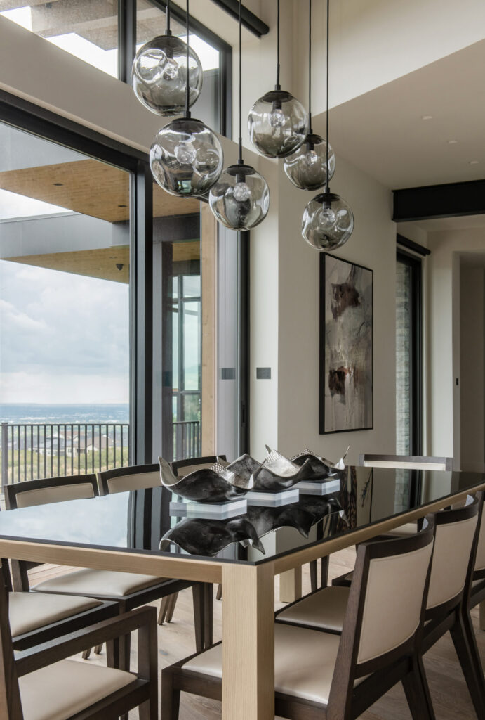 Aster Linear Pendant Chandelier | Mark & Aly Interior Design, Rebakah Westover Photography