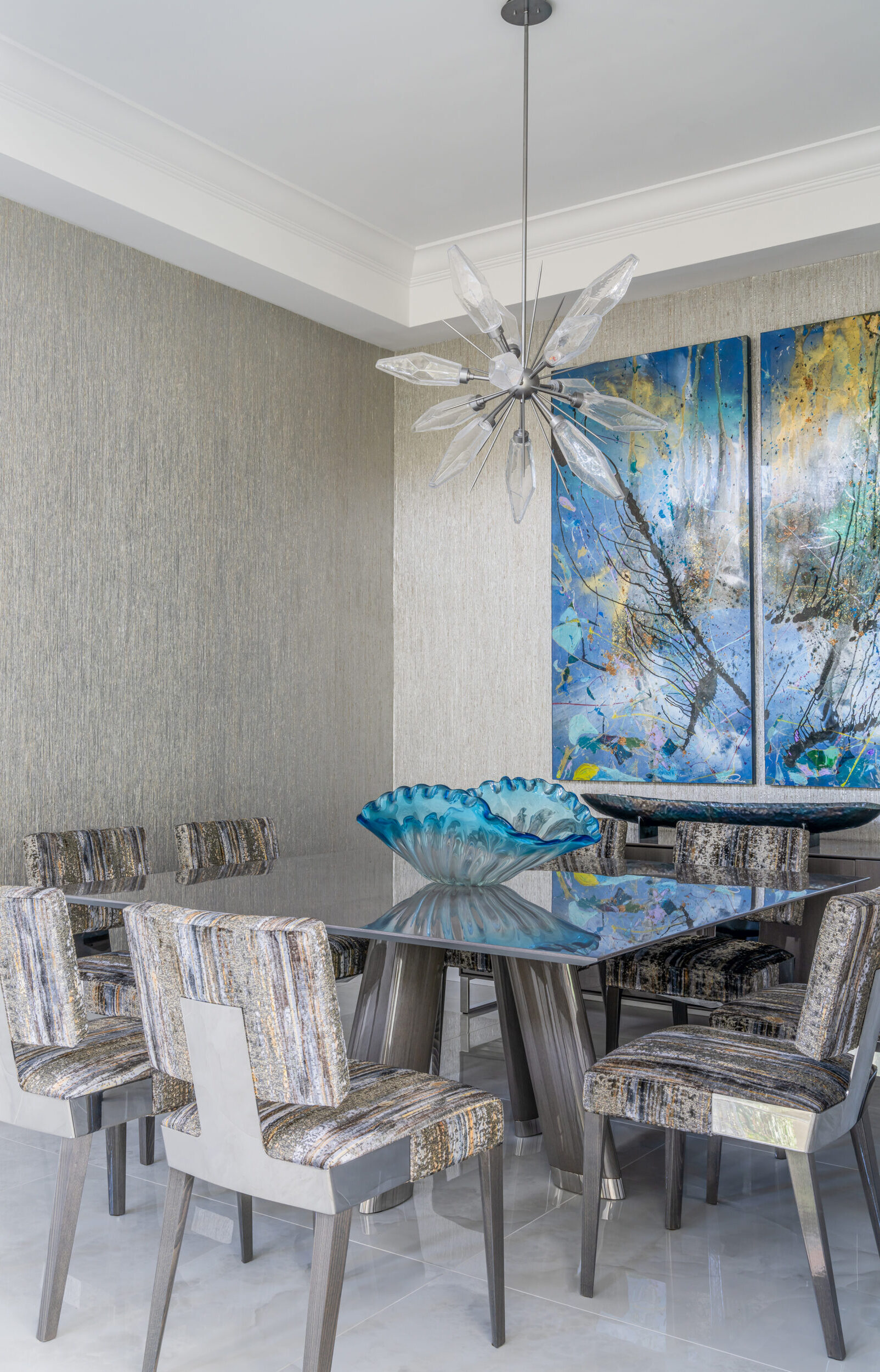 Rock Crystal Starburst Chandelier | Annie Santulli Designs, Venjhamin Reyes