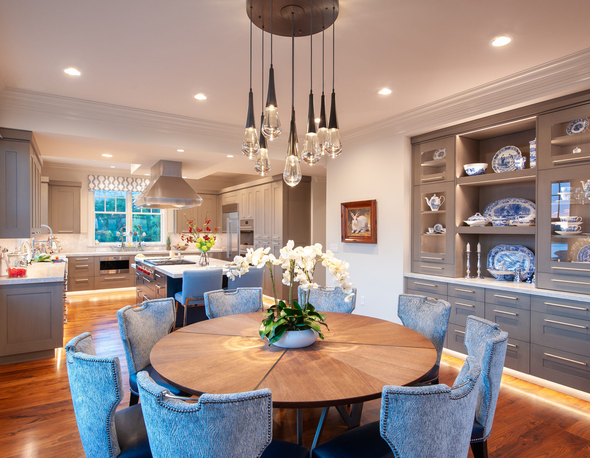 Raindrop Round Pendant Chandelier | Oohs & Aahs Furniture and Design