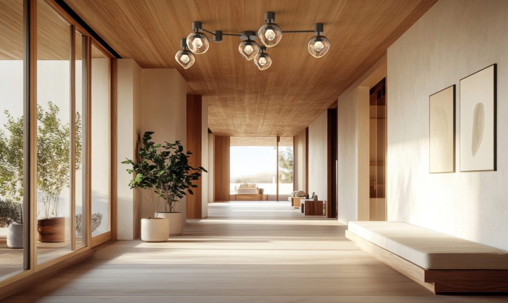 Blown glass light fixtures