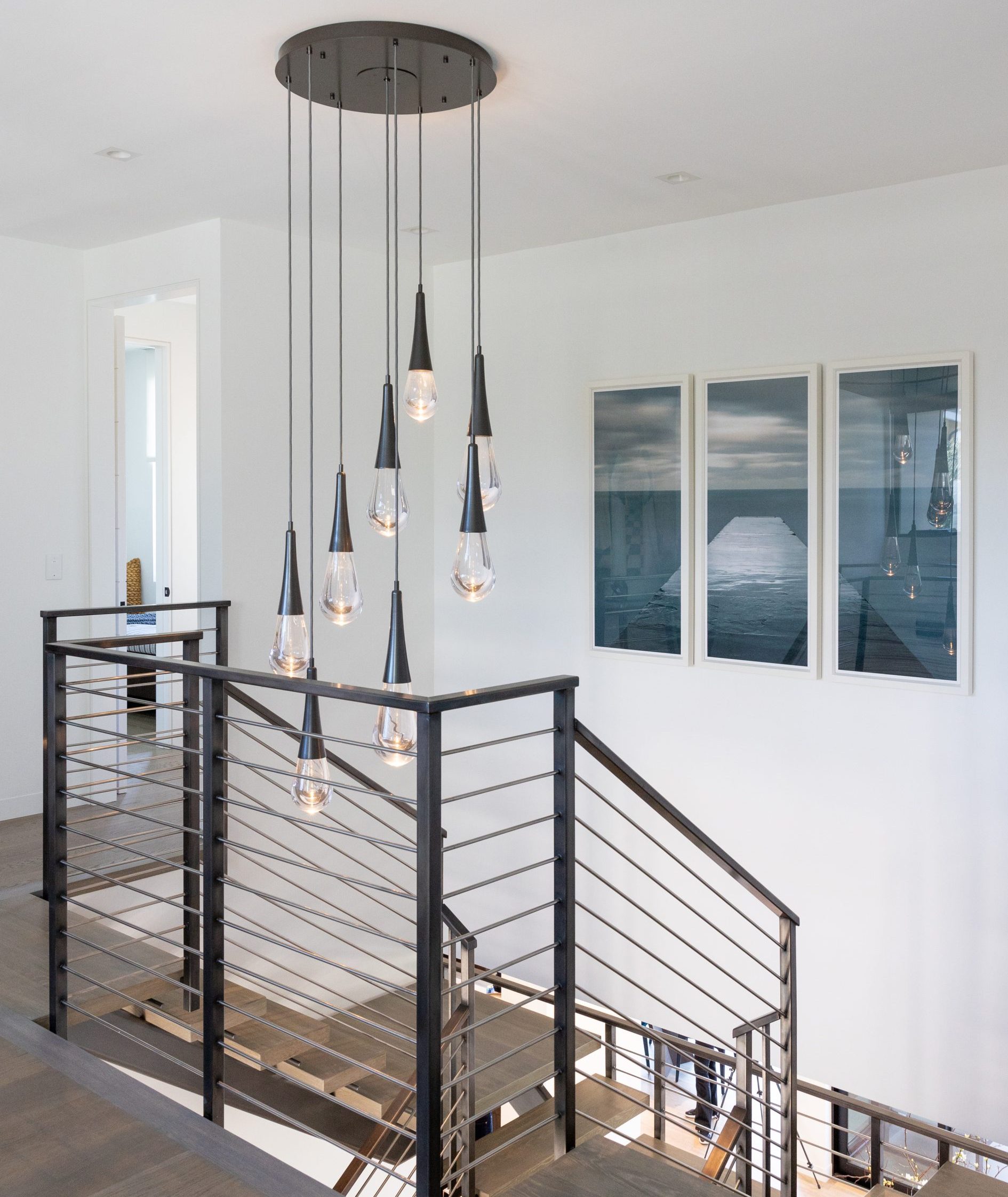 blown glass chandelier