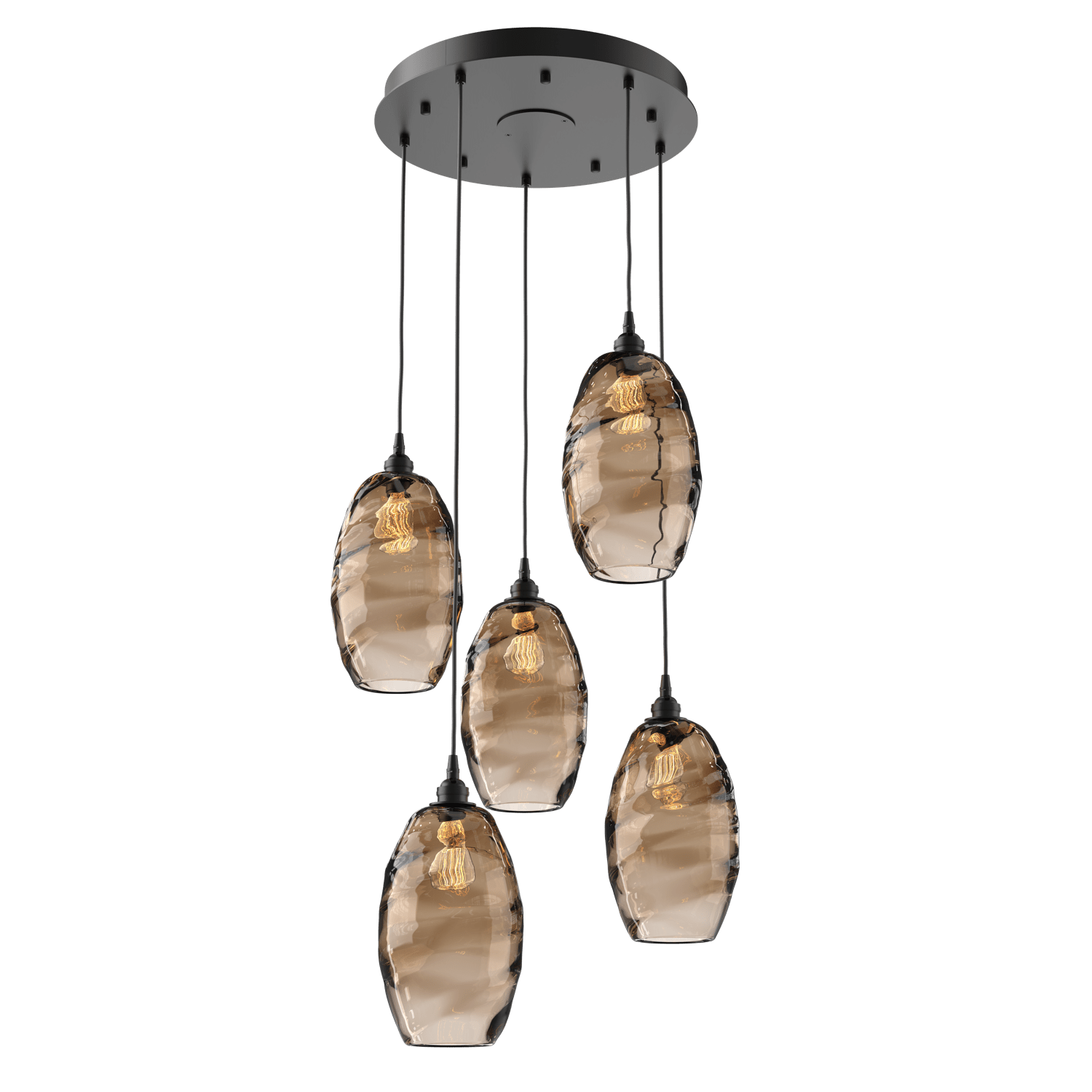 Ellisse Round Pendant Chandelier - 5 Lights