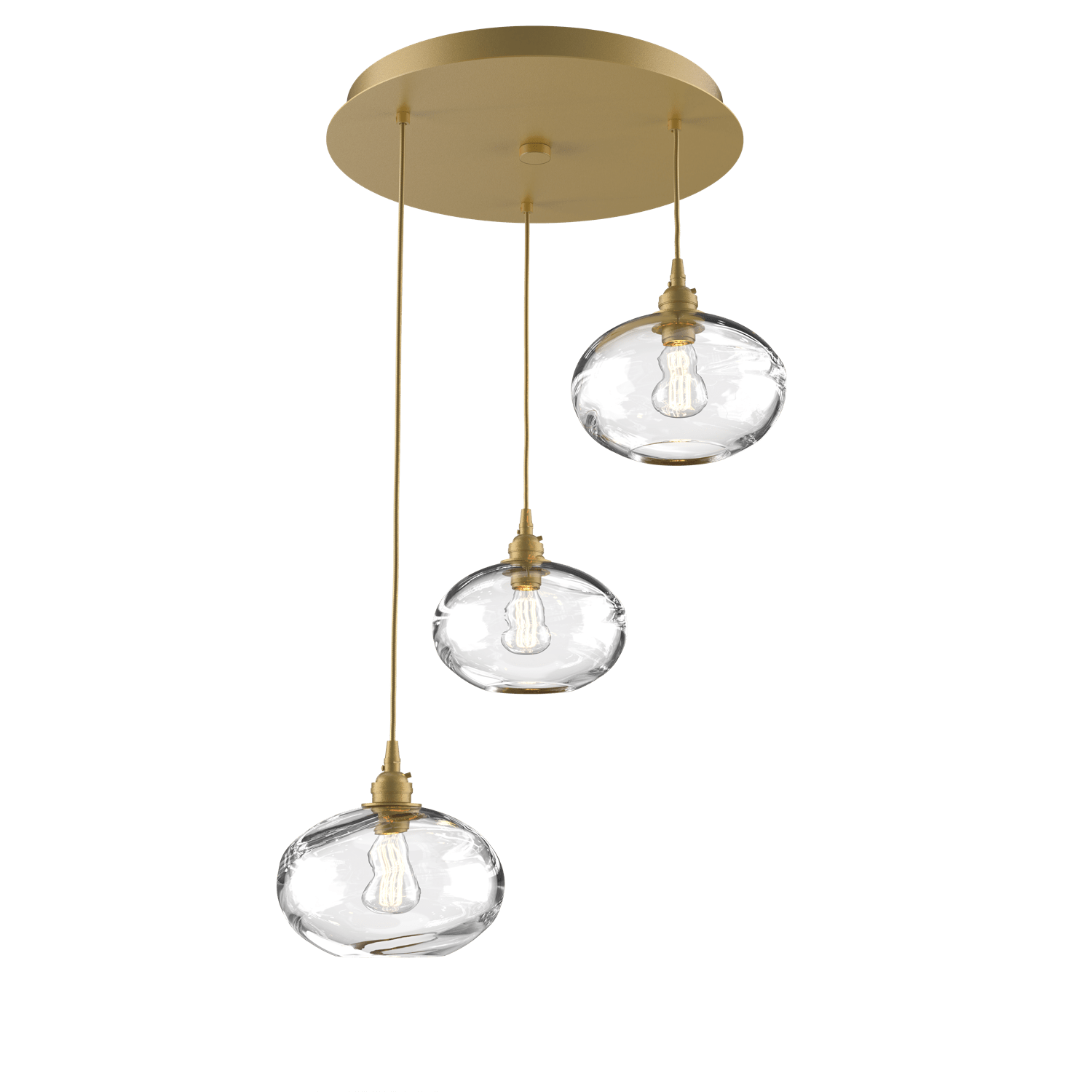 Coppa Round Pendant Chandelier - 3 Lights