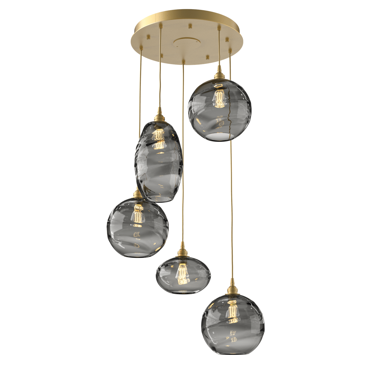 Misto Round Pendant Chandelier - 5 Lights