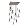 CHB0098-12-FB-CG-C01-L3-Hammerton-Studio-Atmosphere-Cirrus–12-light-square-multi-light-pendant-chandelier-with-flat-bronze-finish-and-clear-granite-glass-shades-and-LED-lamping