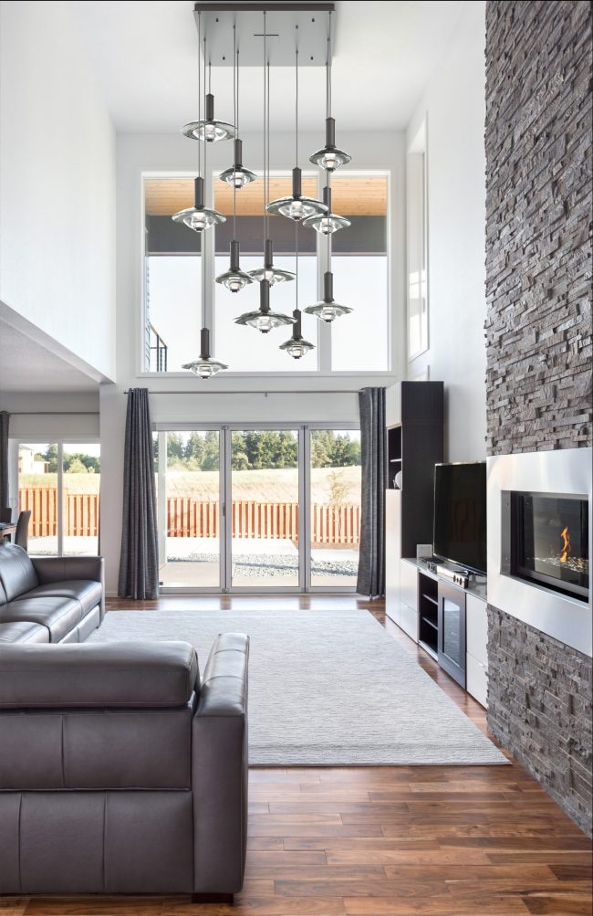 Cirrus Square Pendant Chandelier - 12 Lights