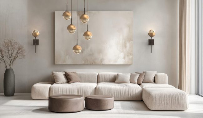 Cabochon Round Pendant Chandelier