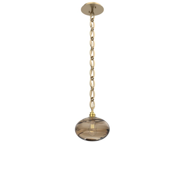 LNB0036-01-GB-OB-CH2-E2-Hammerton-Studio-Coppa-single-pendant-light-with-gilded-brass-finish-and-optic-bronze-blown-glass-shades-and-oval-chain-suspension