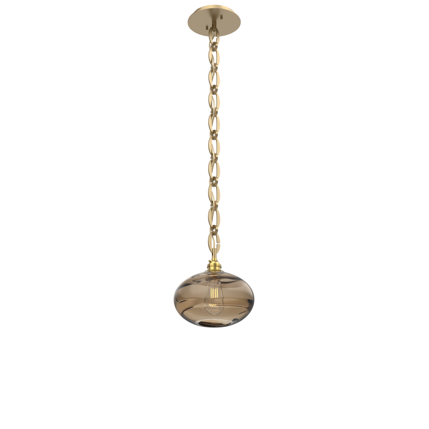 LNB0036-01-GB-OB-CH2-E2-Hammerton-Studio-Coppa-single-pendant-light-with-gilded-brass-finish-and-optic-bronze-blown-glass-shades-and-oval-chain-suspension